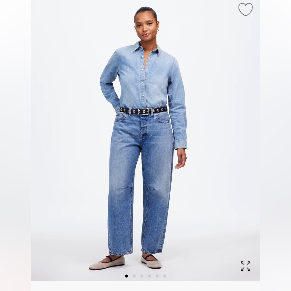 Madewell The Curvy Darted Barrel-Leg Jean size 27